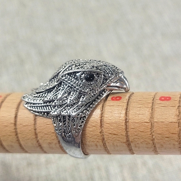Mens Women's Stainless Steel Raptor Eagle Ring Sz 10 - Picture 1 of 5